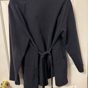 Active USA Black Blazer with Tie Waist